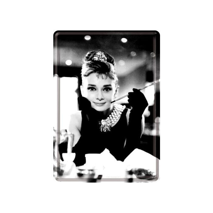 Nostalgic Art Postkaart metallist 10x14.5cm / Breakfast at Tiffany`s mv Audrey цена и информация | Sisustuselemendid | kaup24.ee