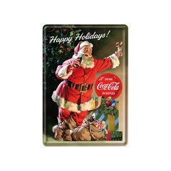 Nostalgic Art Postkaart metallist 10x14.5cm / Coca-Cola Happy Holidays hind ja info | Sisustuselemendid | kaup24.ee