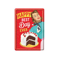 Металлическая открытка 10х14.5см / Happy Best Day Ever цена и информация | Детали интерьера | kaup24.ee