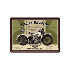 Nostalgic Art Postkaart metallist 10x14.5cm / Harley-Davidson Knucklehead hind ja info | Sisustuselemendid | kaup24.ee