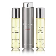 Komplekt Chanel Allure Sport Eau Extreme EDP meestele 3x20 ml hind ja info | Meeste parfüümid | kaup24.ee