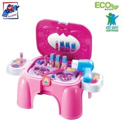 Plastica 91609 Plastic Pink Girls Beauty play set- chair (16pcs) for kids 3y+ (47x26x37cm) цена и информация | Игрушки для девочек | kaup24.ee