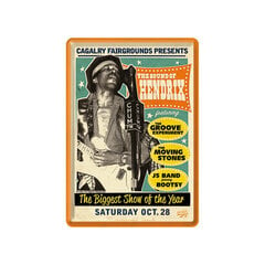 Nostalgic Art Postkaart metallist 10x14.5cm / Jimi Hendrix hind ja info | Sisustuselemendid | kaup24.ee
