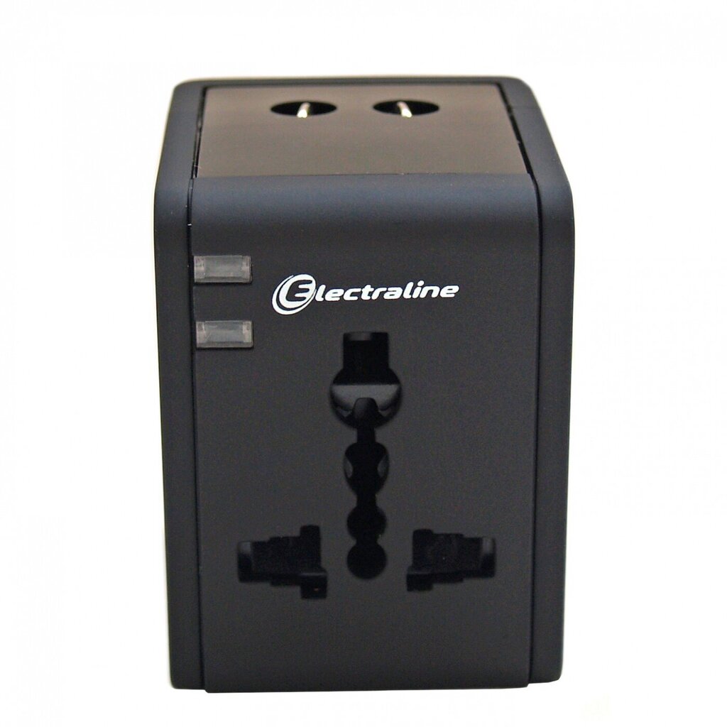 Universaalne reisipistik + USB laadija Electraline 70015 цена и информация | Lülitid ja pistikupesad | kaup24.ee