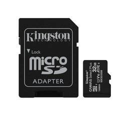 Mälupulk KINGSTON 32GB micSDHC Canvas Select Plus hind ja info | Fotoaparaatide mälukaardid | kaup24.ee