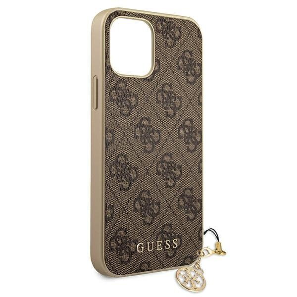 GUHCP12SGF4GBR Guess 4G Charms Cover for iPhone 12 mini 5.4 Brown hind ja info | Telefoni kaaned, ümbrised | kaup24.ee