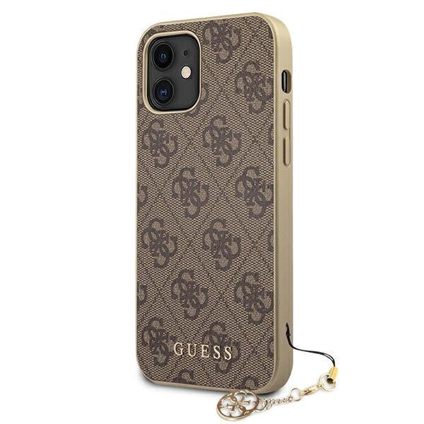 GUHCP12SGF4GBR Guess 4G Charms Cover for iPhone 12 mini 5.4 Brown hind ja info | Telefoni kaaned, ümbrised | kaup24.ee