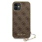 GUHCP12SGF4GBR Guess 4G Charms Cover for iPhone 12 mini 5.4 Brown hind ja info | Telefoni kaaned, ümbrised | kaup24.ee