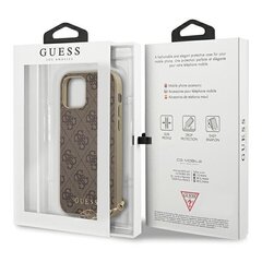 GUHCP12SGF4GBR Guess 4G Charms Cover for iPhone 12 mini 5.4 Brown hind ja info | Telefoni kaaned, ümbrised | kaup24.ee