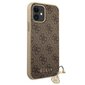 GUHCP12SGF4GBR Guess 4G Charms Cover for iPhone 12 mini 5.4 Brown hind ja info | Telefoni kaaned, ümbrised | kaup24.ee