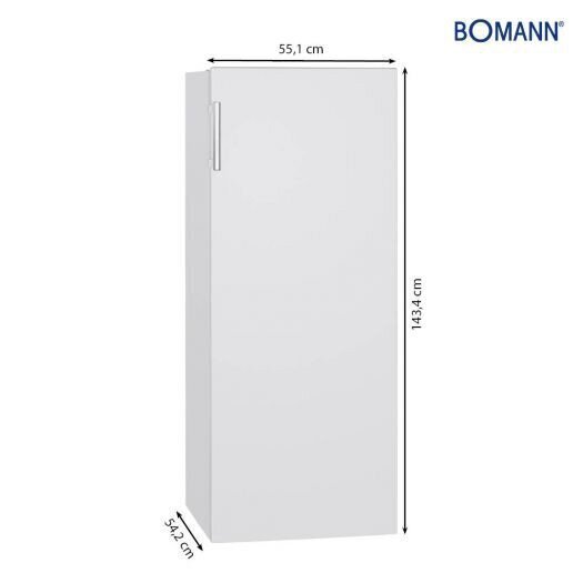 Jahekapp Bomann VS7316W, 143,4 cm, valge hind ja info | Külmkapid | kaup24.ee