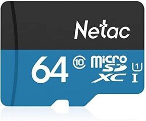 MEMORY MICRO SDXC 64GB UHS-I/W/A NT02P500STN-064G-R NETAC цена и информация | Карты памяти | kaup24.ee