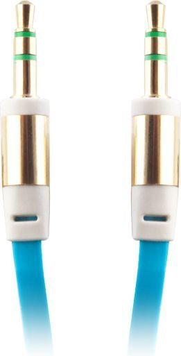 Audio cable jack 3,5mm - jack 3,5mm 1,0 m blue bulk hind ja info | Kaablid ja juhtmed | kaup24.ee