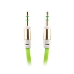 Audio cable jack 3,5mm - jack 3,5mm 1,0 m green bulk hind ja info | Kaablid ja juhtmed | kaup24.ee