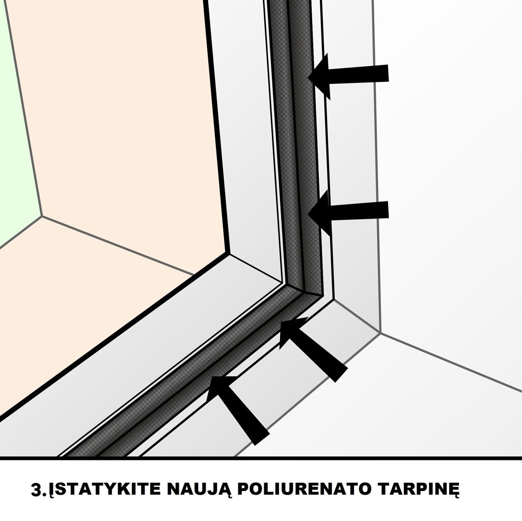 PVC akende ja uste tihend polüuretaanvahu baasil Q-LON + Freza, 25 m Valge цена и информация | Katuseaknad | kaup24.ee