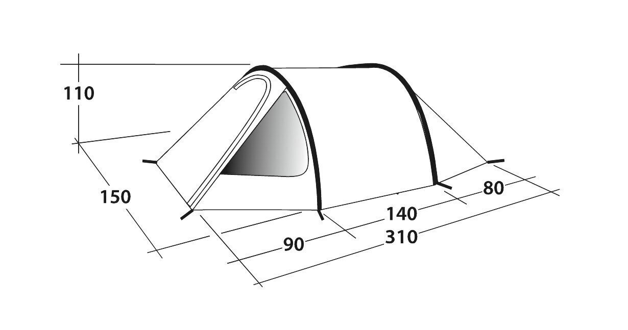 Telk Outwell Earth 2, sinine цена и информация | Telgid | kaup24.ee