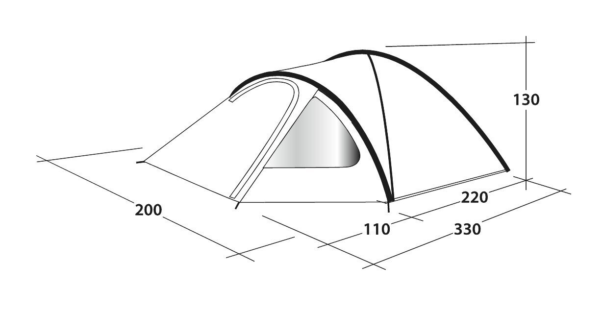 Telk Outwell Cloud 3, sinine hind ja info | Telgid | kaup24.ee