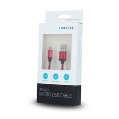 Кабель для зарядки micro USB Forever, 1 м, розовый цена и информация | Кабели для телефонов | kaup24.ee