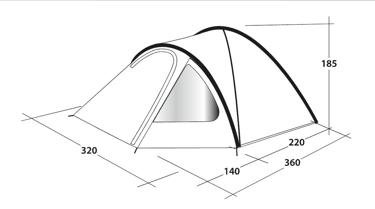 Telk Outwell Cloud 5, sinine hind ja info | Telgid | kaup24.ee