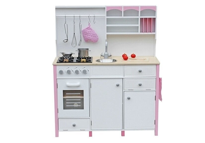 Väike puidust mänguköök, valge - LV HUB hind ja info | Tüdrukute mänguasjad | kaup24.ee