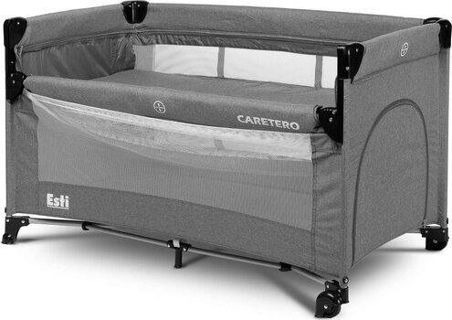 Детская кроватка для путешествий - манеж Caretero Esti, Graphite цена и информация | Манежи для детей | kaup24.ee
