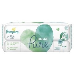 Детские влажные салфетки Pampers Aqua Pure, 2 х 48 шт. цена и информация | Средства для интимной гигиены | kaup24.ee