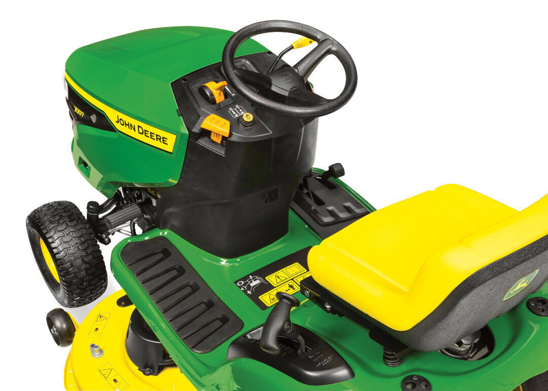 Hüdrostaatilise käigukastiga murutraktor JOHN DEERE X107 MY21, 4000m2 цена и информация | Murutraktorid | kaup24.ee