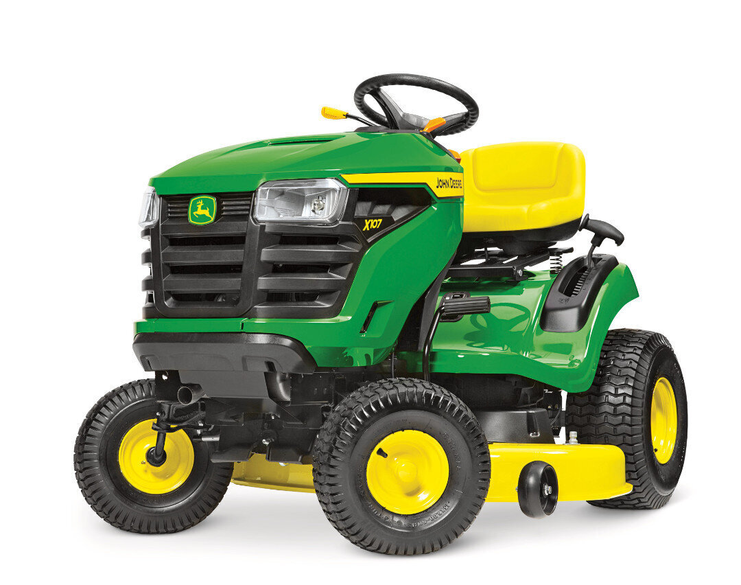 Hüdrostaatilise käigukastiga murutraktor JOHN DEERE X107 MY21, 4000m2 цена и информация | Murutraktorid | kaup24.ee