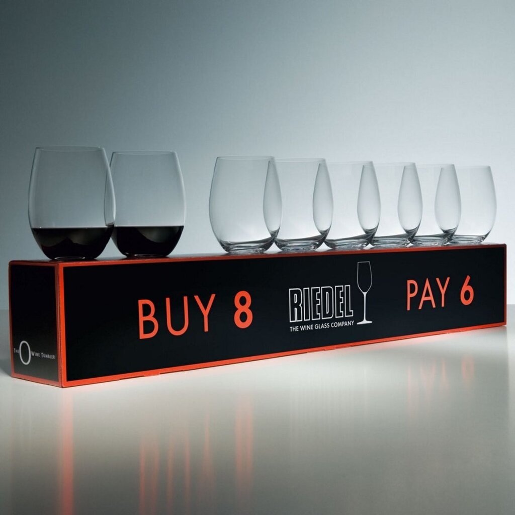 Riedel punase veini klaasid O-Cabernet , 8 tk цена и информация | Klaasid, tassid ja kannud | kaup24.ee