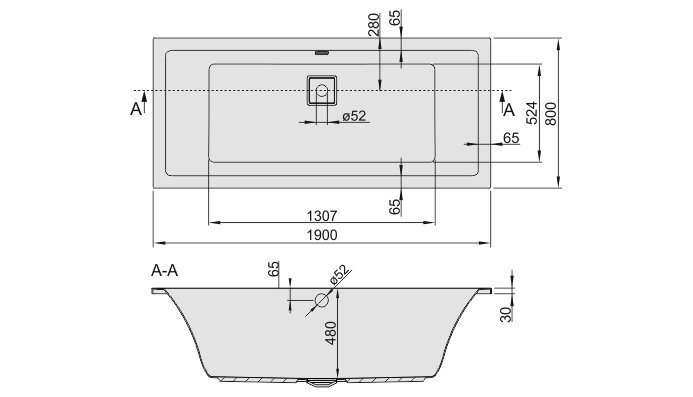 Vann Sanplast Space Line WP/SPACE hind ja info | Vannid | kaup24.ee