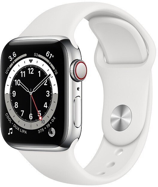 Nutikell Apple Watch Series 6 (40mm) GPS + LTE : hõbedane цена и информация | Nutikellad (smartwatch) | kaup24.ee