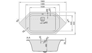 Vann Sanplast Space Line W6k/SPACE цена и информация | Ванны | kaup24.ee