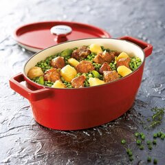 Pyrex ovaalne malmpott 5,8l/d.33cm, punane цена и информация | Cковородки | kaup24.ee