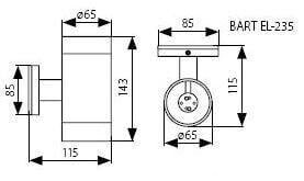 Светильник Kanlux BART EL-235/2x35W GU10 230V IP54, серый цена и информация | Уличное освещение | kaup24.ee