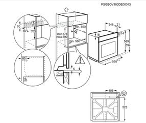 AEG BEB352010M Kalusteisiin sijoitettava Uuni hind ja info | Ahjud | kaup24.ee