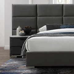 Кровать Levanter 160x200см, серый бархат цена и информация | Кровати | kaup24.ee