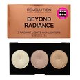 Valgustpeegeldavate puudrite palett Makeup Revolution London Beyond Radiance 15 g