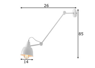 Seinalamp Aida, valge цена и информация | Настенные светильники | kaup24.ee