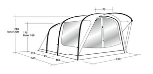 Палатка Outwell Lindale 3PA  цена и информация | Палатки | kaup24.ee