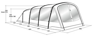 Палатка Outwell Parkdale 6PA, с надувным каркасом цена и информация | Палатки | kaup24.ee