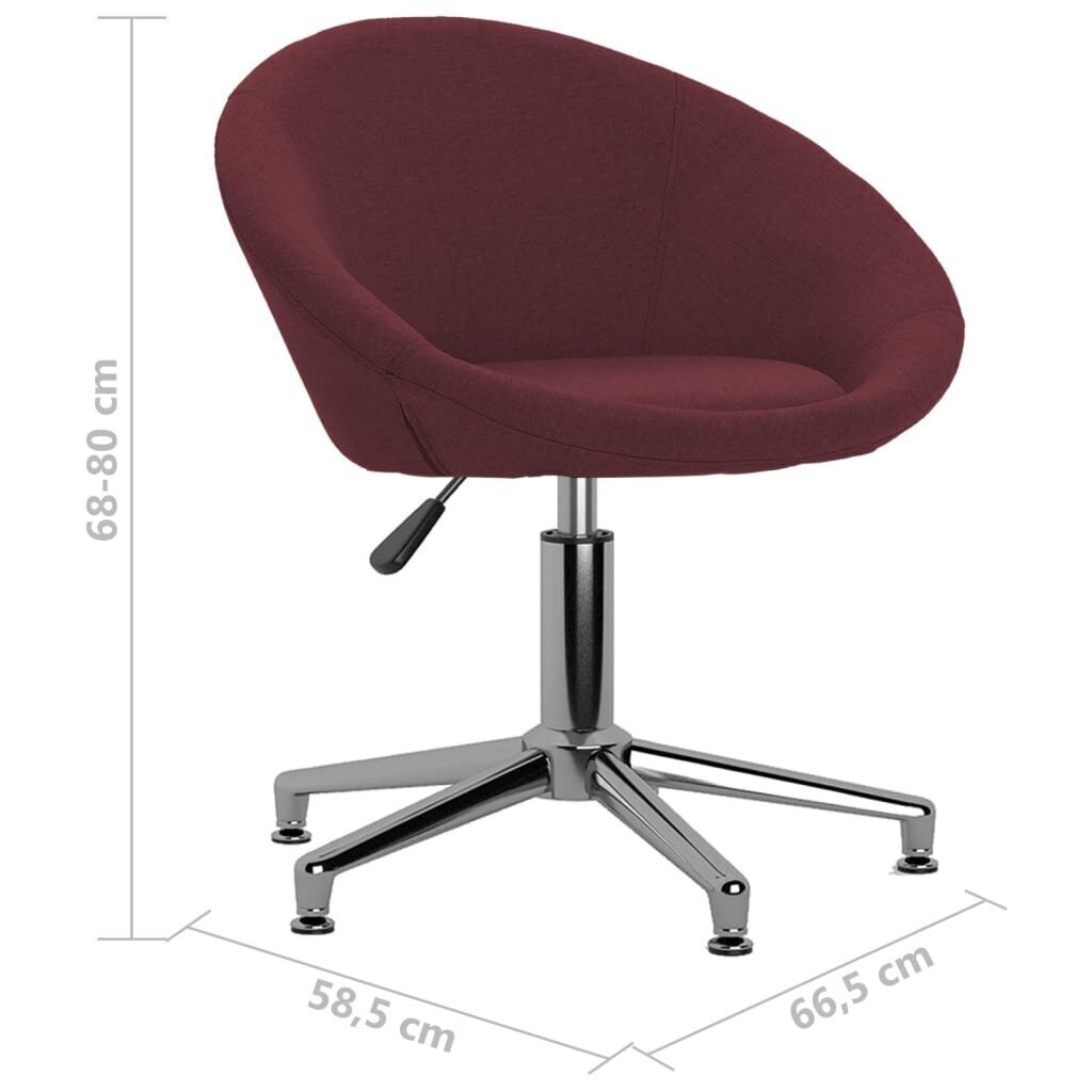 Pasukamos valgomojo kėdės, 2 vnt, violetinės hind ja info | Söögitoolid, baaritoolid | kaup24.ee
