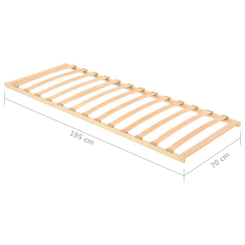 Voodiliistud 13 liistuga, 70x200 cm, pruun hind ja info | Voodipõhjad ja voodijalad | kaup24.ee