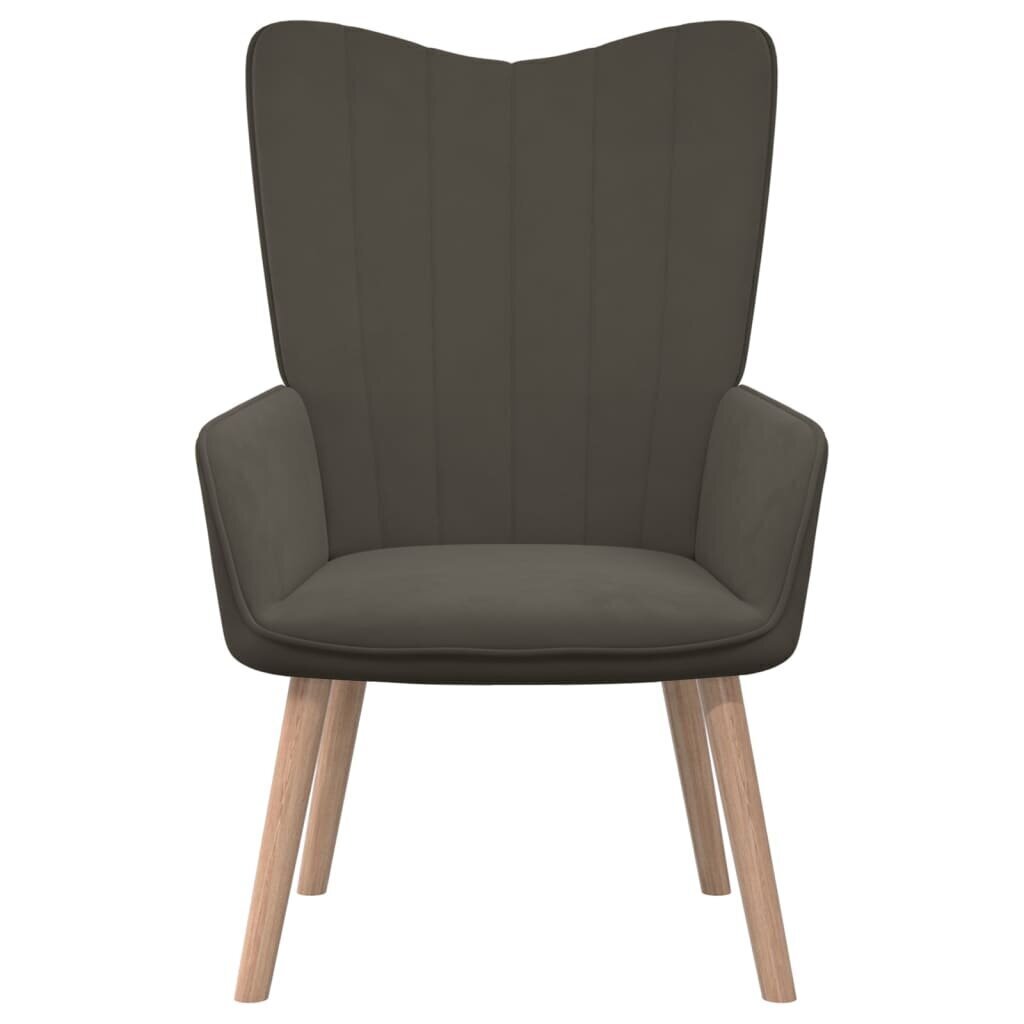 Poilsio kėdė su pakoja, pilka hind ja info | Tugitoolid ja tugitoolvoodid | kaup24.ee