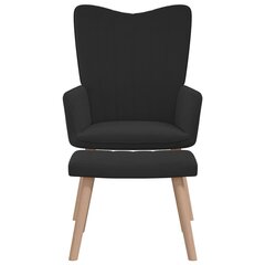 Poilsio kėdė su pakoja, juoda цена и информация | Кресла в гостиную | kaup24.ee
