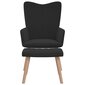 Poilsio kėdė su pakoja, juoda hind ja info | Tugitoolid ja tugitoolvoodid | kaup24.ee