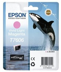 Epson T7606 Vivid Light Magenta ink 26ml цена и информация | Картриджи для струйных принтеров | kaup24.ee