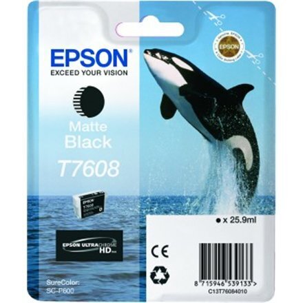 Epson T7608 Ink Cartridge, Matte Black цена и информация | Laserprinteri toonerid | kaup24.ee