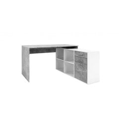 Письменный стол Aatrium, 136x137x67 см, белый/серый цена и информация | Компьютерные, письменные столы | kaup24.ee