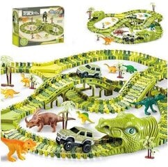 Mega võistlusrada Dinosauruste park, 240 tk hind ja info | Poiste mänguasjad | kaup24.ee