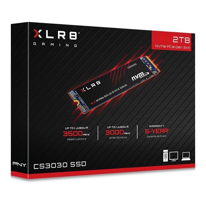 SSD PNY XLR8 CS3030 M.2 NVMe 2TB цена и информация | Sisemised kõvakettad (HDD, SSD, Hybrid) | kaup24.ee